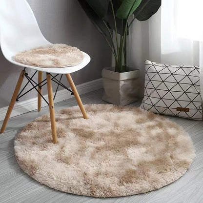 Infinity Round Soft Comfort Shag Rug Tan