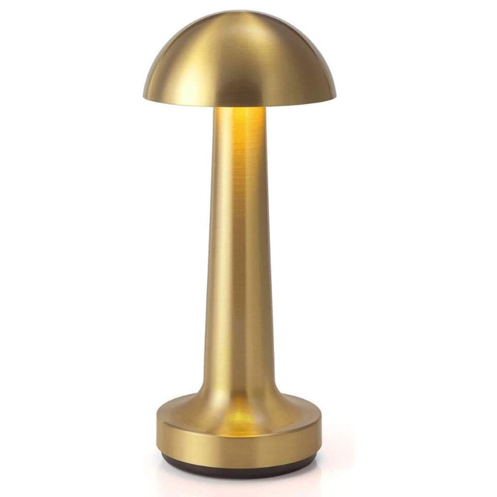 Cordless Touch Sensor LED Table Lamp Gold Dome Night Light