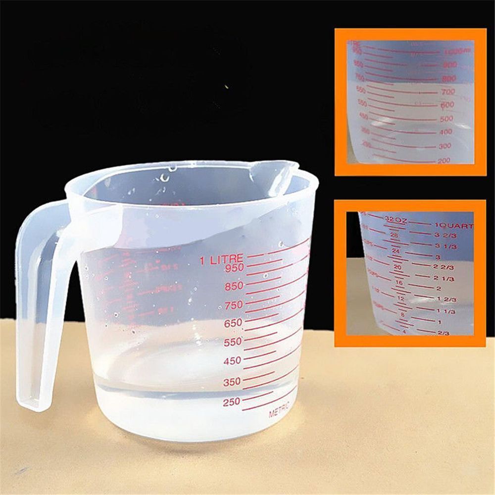 Pack of 3 Clear Measuring Cup for Accurate Kitchen Measurements (250mL, 500mL, 1000mL)