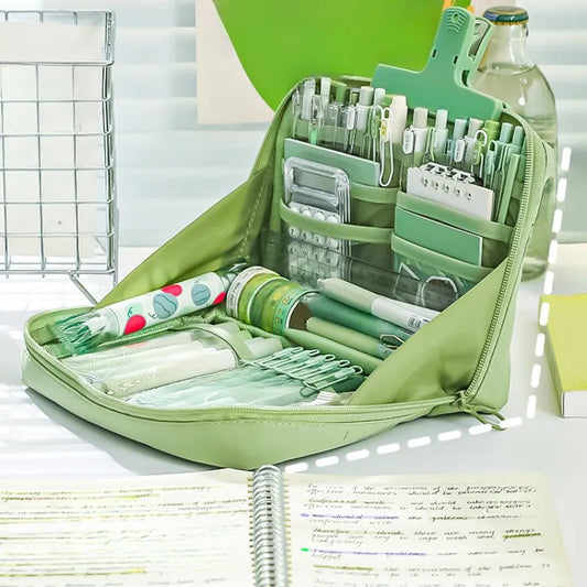 Large Capacity Stationery Organizer Bag Green design