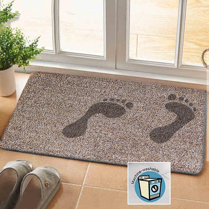 Super Absorbent Microfibre Doormat Traps Dirt and Water Brown