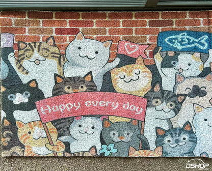 60 x 90 Super Absorbent Non-Slip Bath Mat Cute Cats