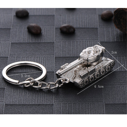 Miniature 3D Tank Keychain Metal Keyring for Military Enthusiasts