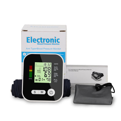 Large LCD Automatic Arm Blood Pressure Monitor with Accurate Readings