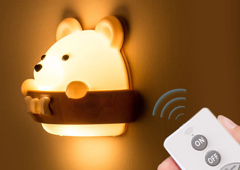 Adorable USB Rechargeable LED Bear Lamp with Remote Control