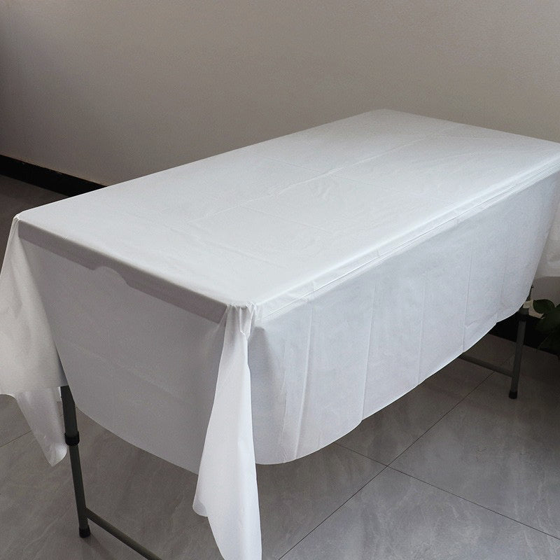 Large Rectangle Party Tablecloth Perfect for Events and Gatherings White