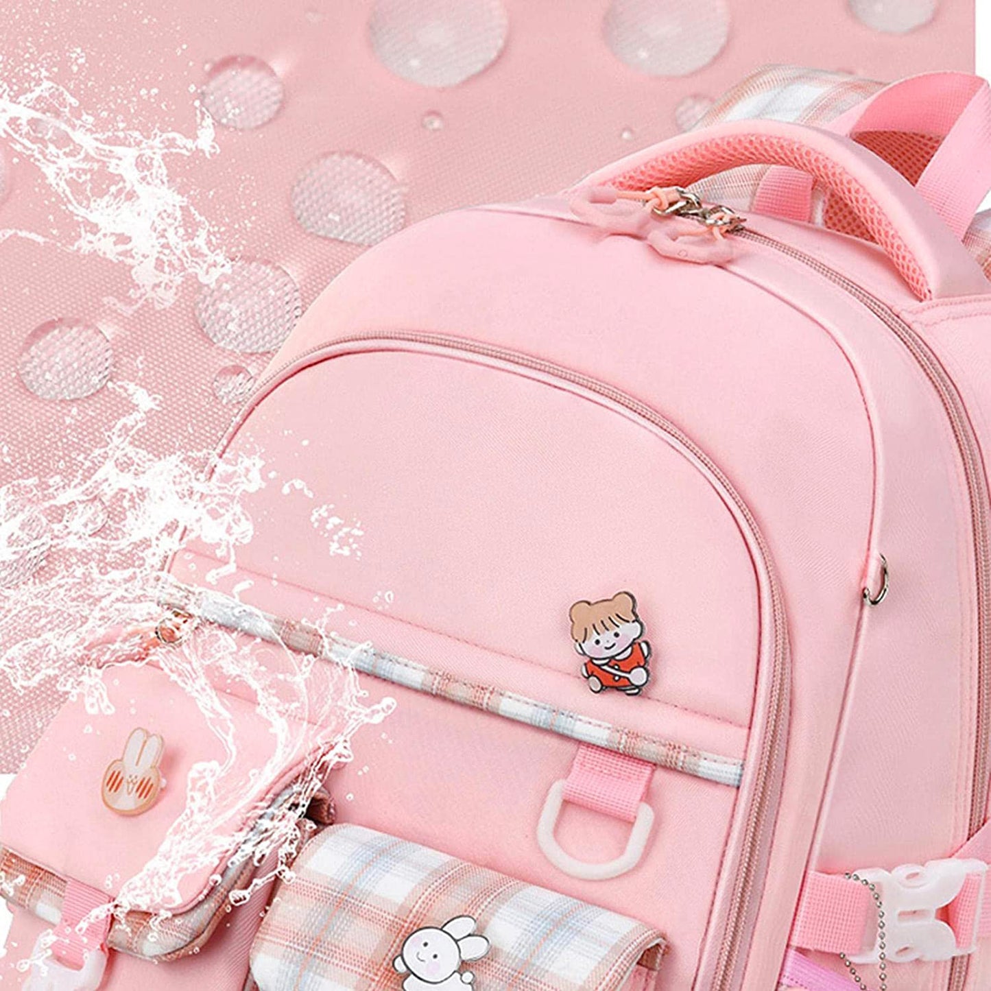 Cute Large Deluxe Backpack for Girls School Bag Pink