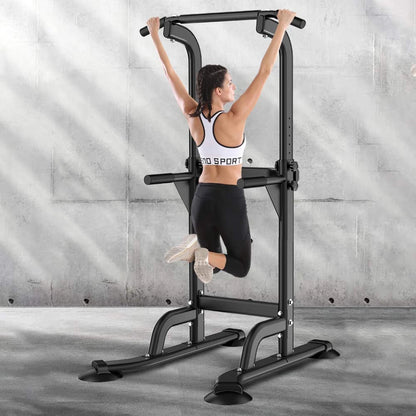 Adjustable Power Tower Pull Up Dip Station Home Gym Workout