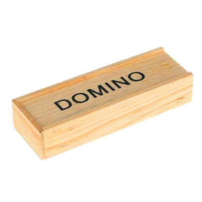 Classic Dominoes in Wooden Box Game Set for Family Fun