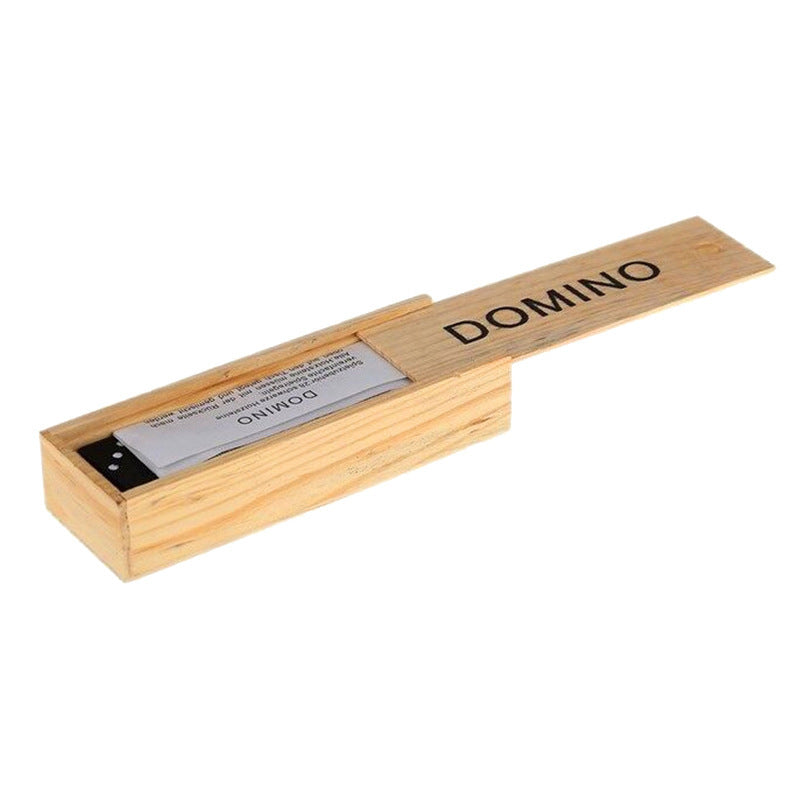 Classic Dominoes in Wooden Box Game Set for Family Fun