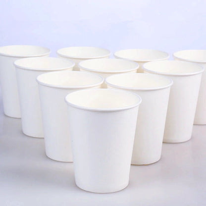 Eco-Friendly Food-Grade Beverage Drinking Cups 50 Pack White