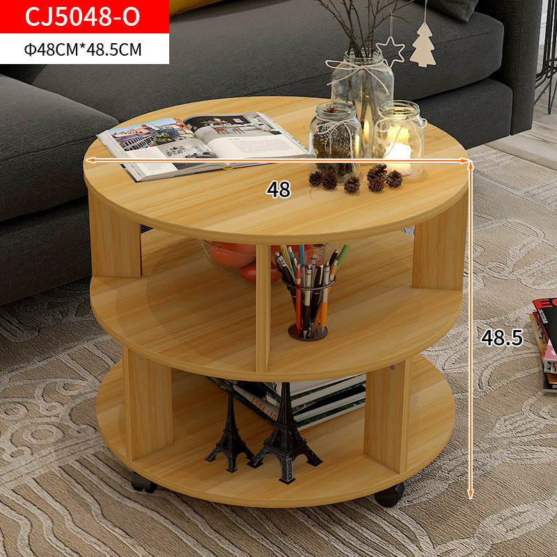 Elegant Oak Round Coffee Table