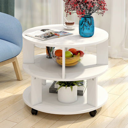 Elegant Round Coffee Table White