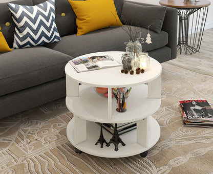 Elegant Round Coffee Table White