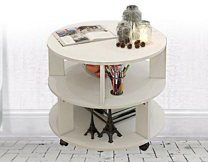 Elegant Round Coffee Table White