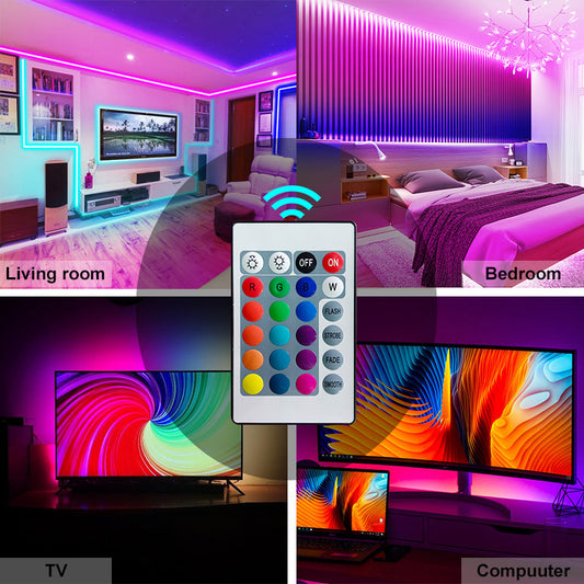 1M RGB LED Light Strip Colour-changing USB Lights with Remote