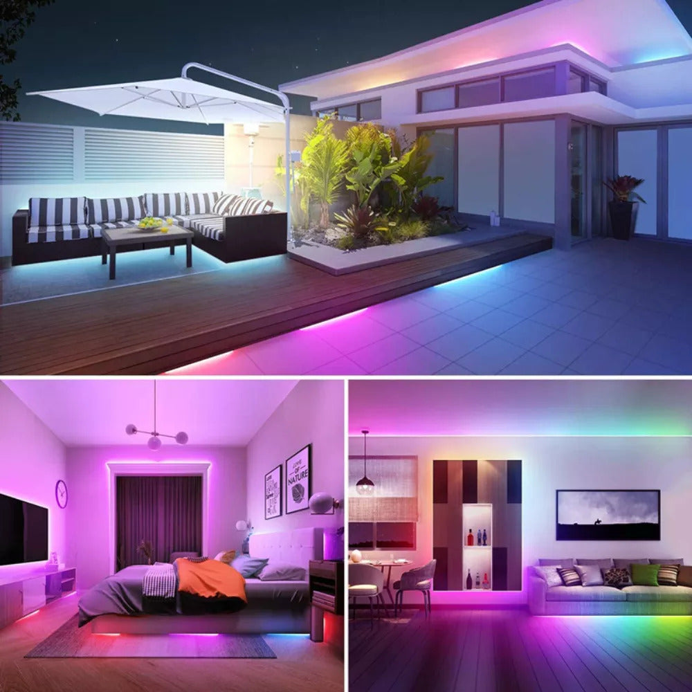 2M RGB LED Light Strip with Remote USB Colour-changing Lights