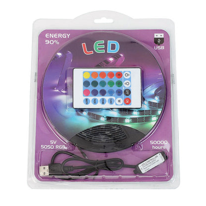 3M RGB LED Light Strip with Remote for Colour-changing Ambiance