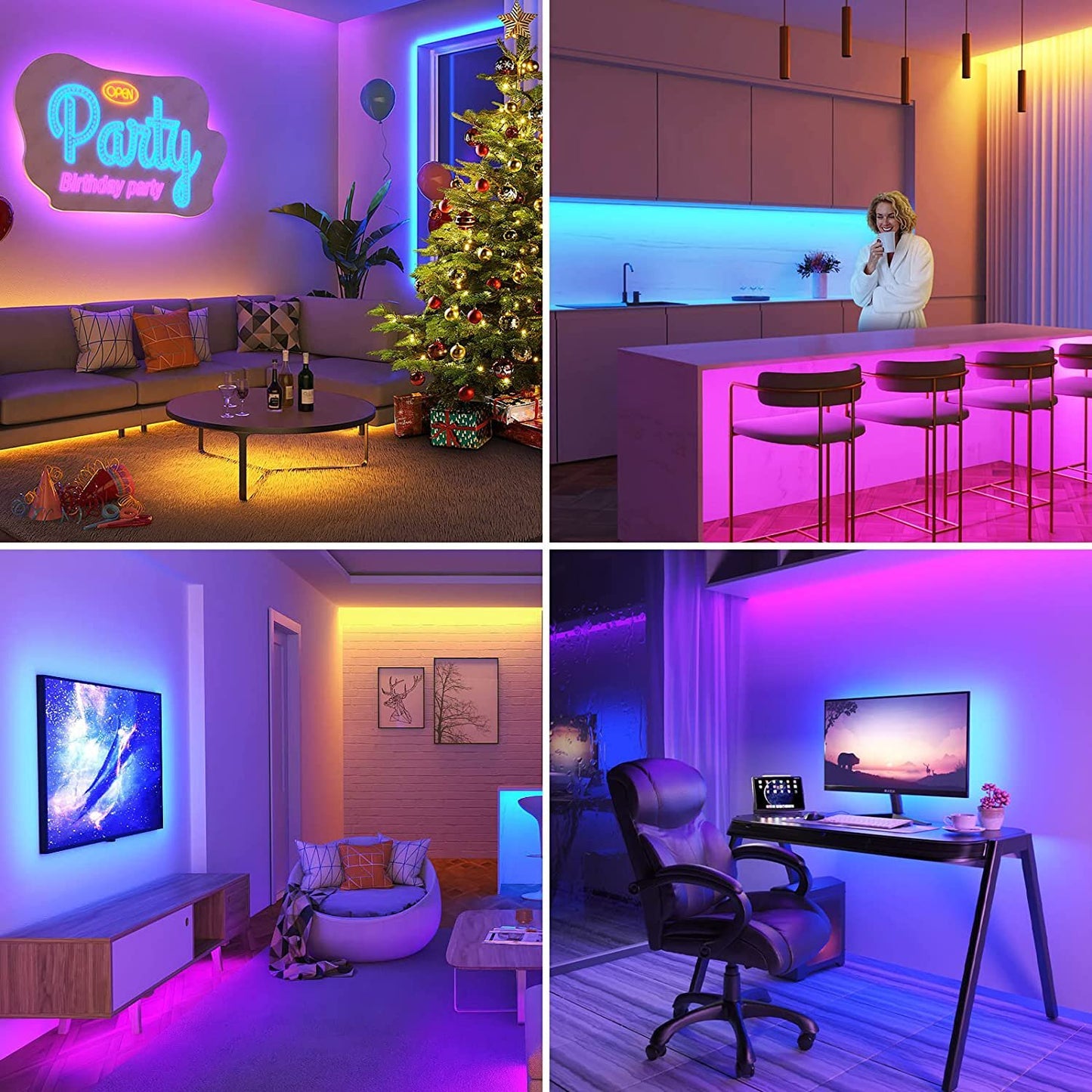 3M RGB LED Light Strip with Remote for Colour-changing Ambiance