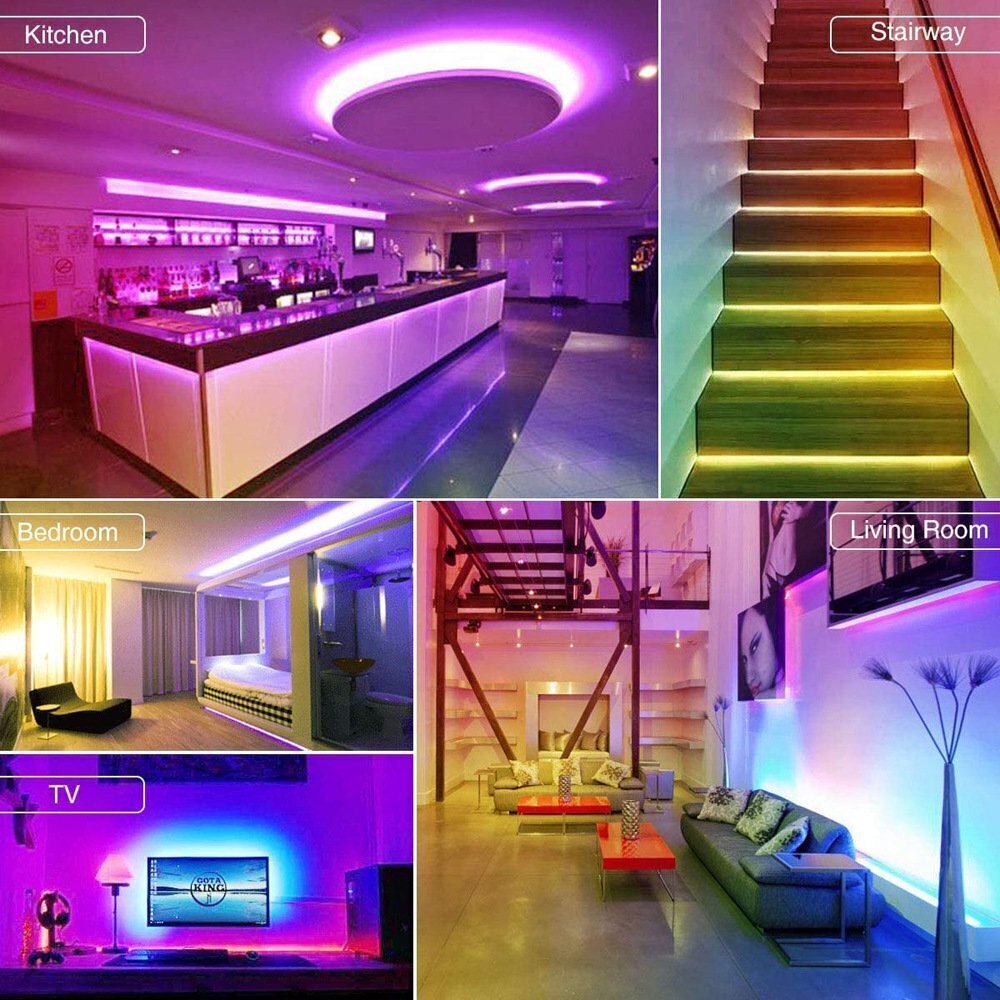 3M RGB LED Light Strip with Remote for Colour-changing Ambiance