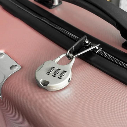 Secure Combination Lock for Luggage and Suitcases Travel Padlock Silver