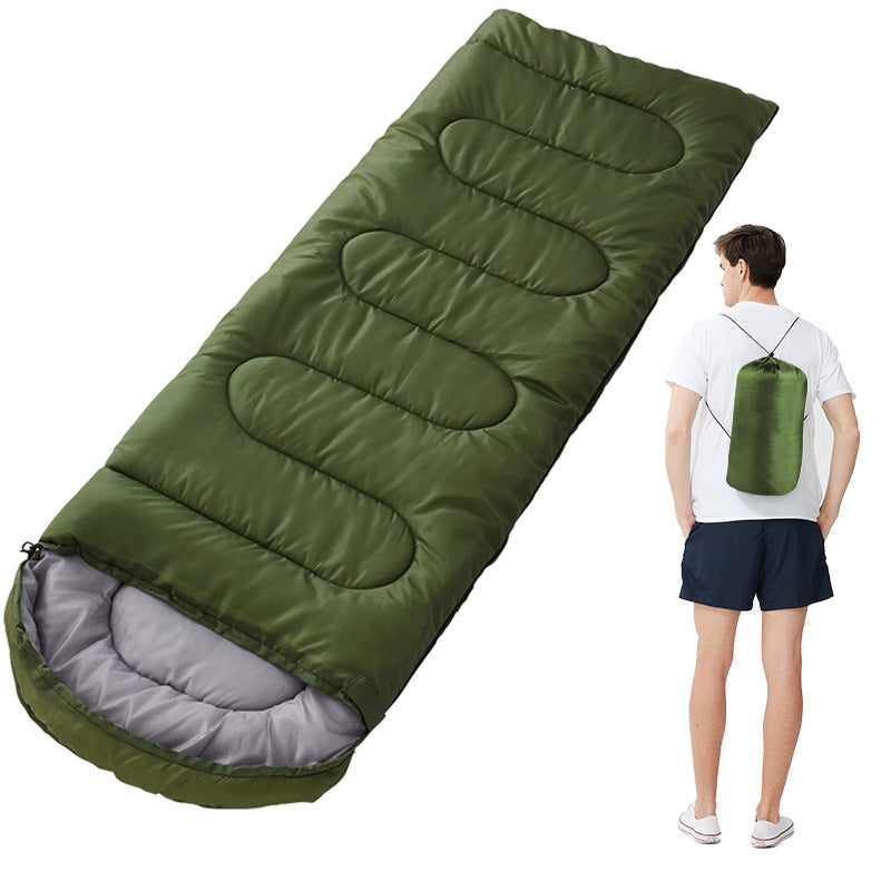 Thermal Sleeping Bag for Camping and Hiking for Cold Weather Green