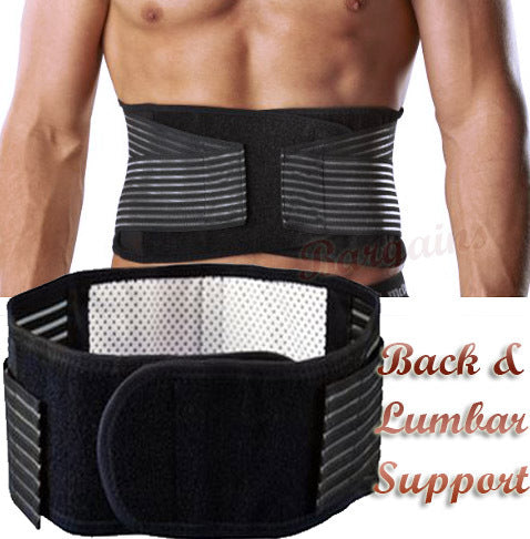 Magnetic Lumbar Support Belt for Lower Back Pain Relief Black