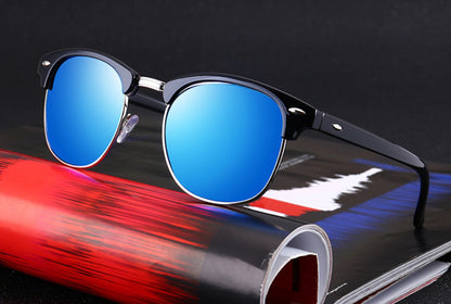 Stylish Polarized Sunglasses with Mirrored Finish for Ultimate UV Protection