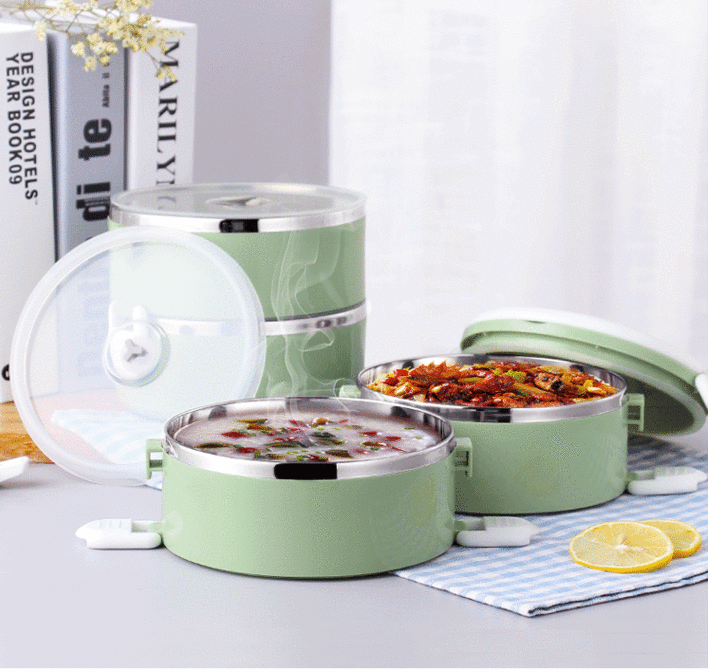 Stackable Stainless Steel Insulated Lunch Box Containers for Hot and Cold Food