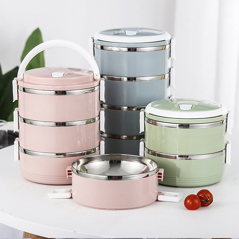 Stackable Stainless Steel Insulated Lunch Box Containers for Hot and Cold Food