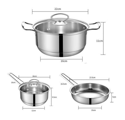 Premium Stainless Steel Cookware Set for Kitchen Cooking