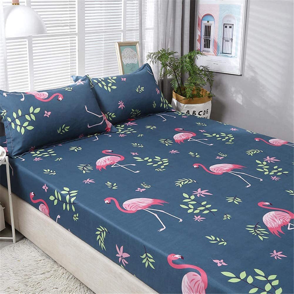 Queen Size Flamingo Bedding Fitted Sheet Soft and Cozy