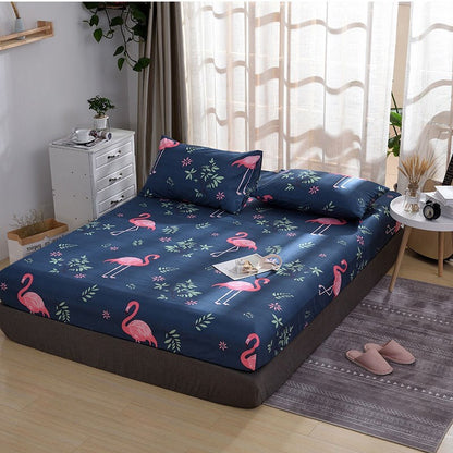 Queen Size Flamingo Bedding Fitted Sheet Soft and Cozy