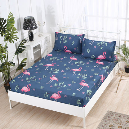 Queen Size Flamingo Bedding Fitted Sheet Soft and Cozy