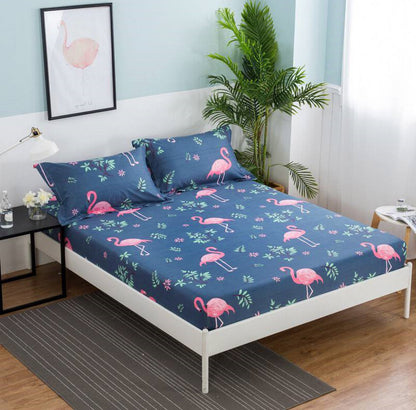 Queen Size Flamingo Bedding Fitted Sheet Soft and Cozy