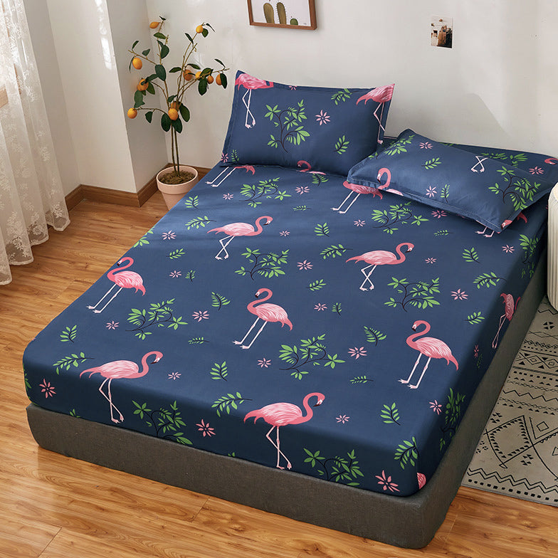 Queen Size Flamingo Bedding Fitted Sheet Soft and Cozy