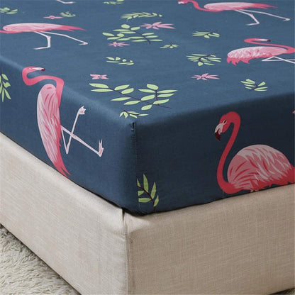 Queen Size Flamingo Bedding Fitted Sheet Soft and Cozy