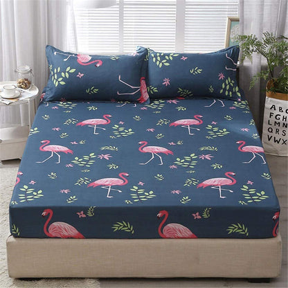 Queen Size Flamingo Bedding Fitted Sheet Soft and Cozy