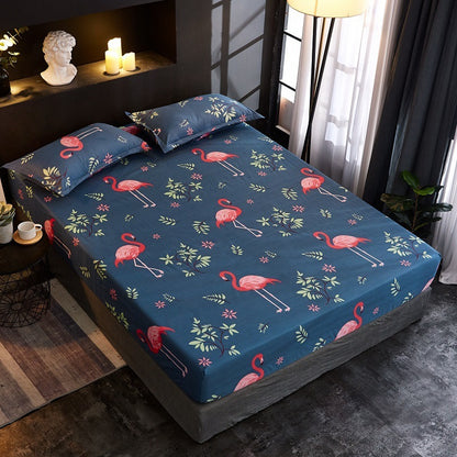 Queen Size Flamingo Bedding Fitted Sheet Soft and Cozy