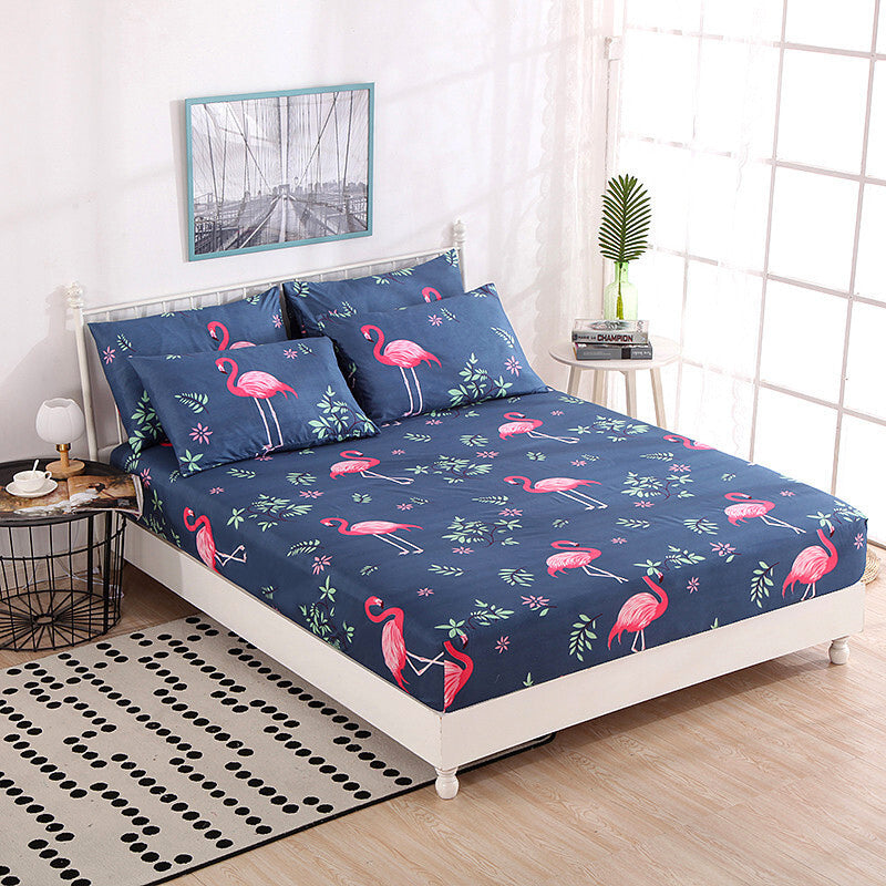 Queen Size Flamingo Bedding Fitted Sheet Soft and Cozy