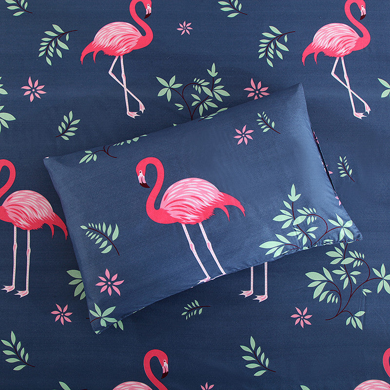 Flamingo Print Bedding Pillowcases Set of 2 Soft and Cozy