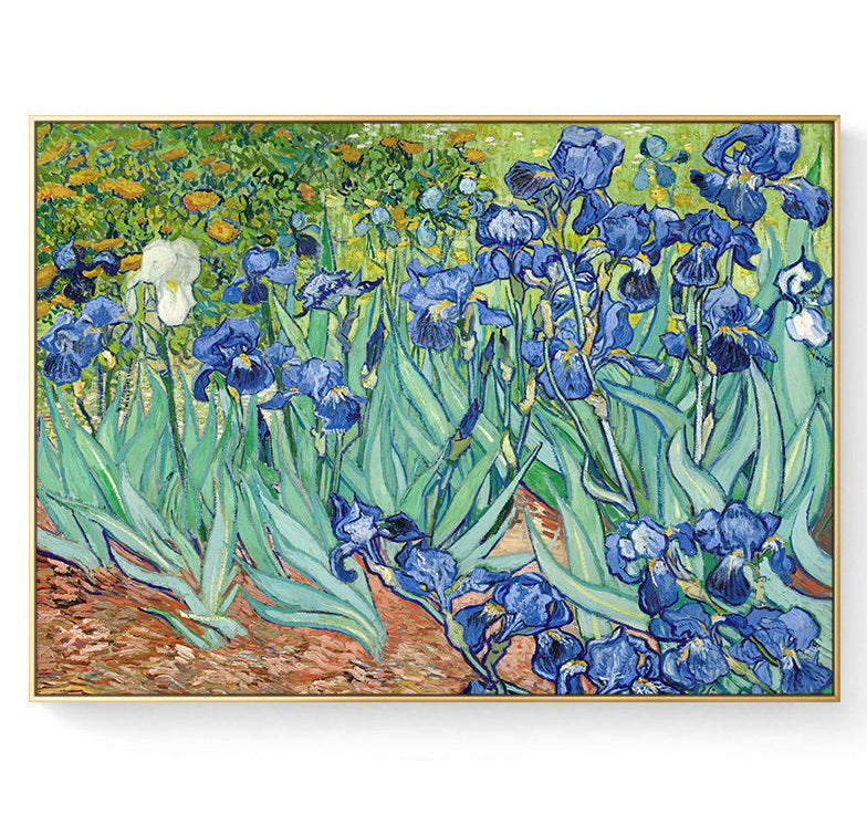 60cm Irises Painting by Van Gogh Canvas Wall Art Stunning Decor