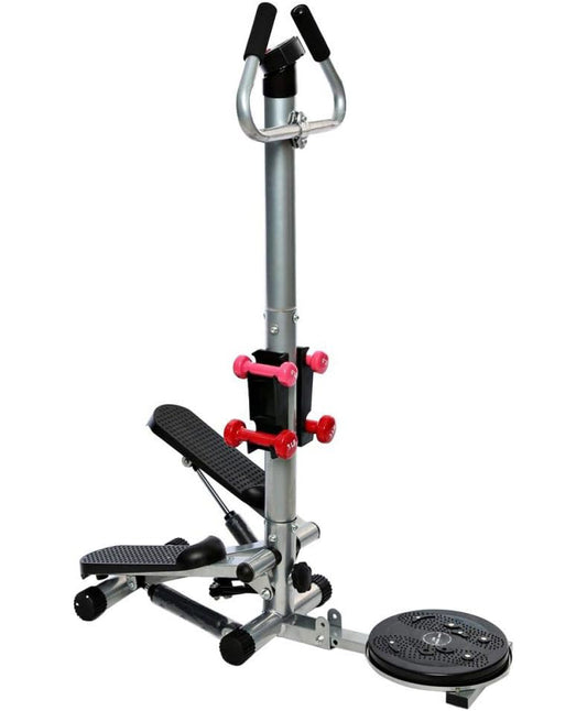 Multi-Function Twist Stepper with Handle Bar, Twister and Dumbbells