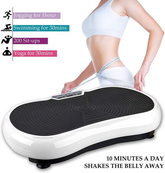 Whole Body Vibration Machine Platform for Weight Loss and Fitness White