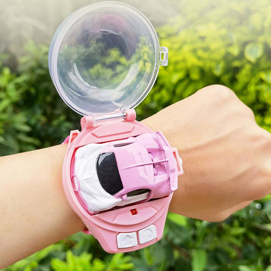 Kids Rechargeable Remote Control Car Watch Fun Toy Pink