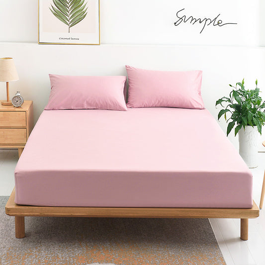 Queen Size 3 PC Luxe Bedding Set Waterproof Fitted Sheet Mattress Protector Pink