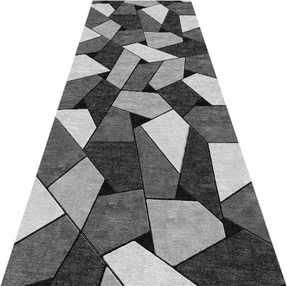 80 x 300 Rock Hallway Runner Area Rug Easy-Care Carpet Mat