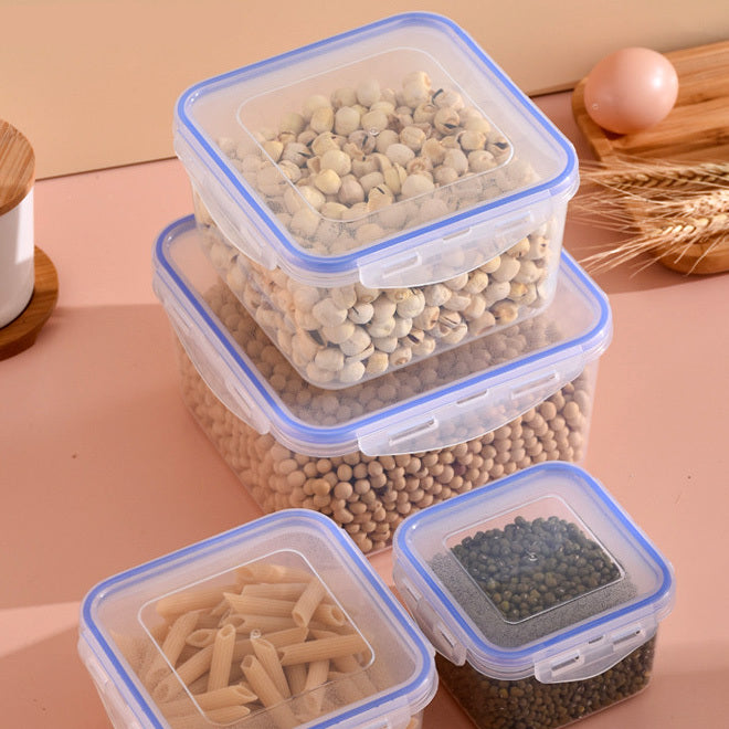 4 Pack Food Storage Containers with Lids Airtight Square Set