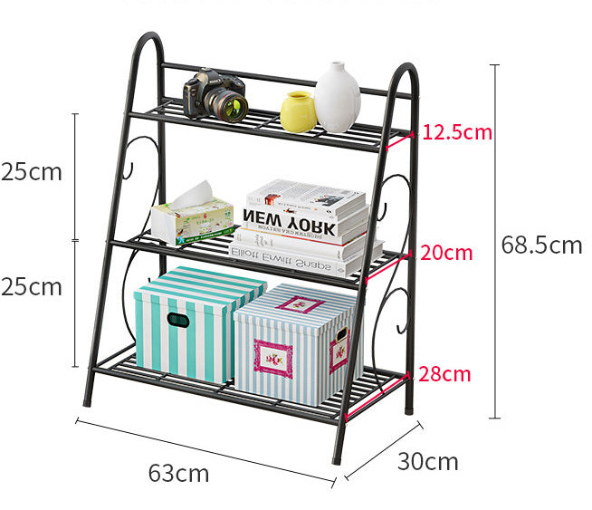 3-Tier Metal Plant Stand Shelf Display Rack Flower Pot Holder Organizer