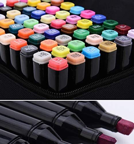 48 Pack Professional Art Markers Set for Drawing and Coloring